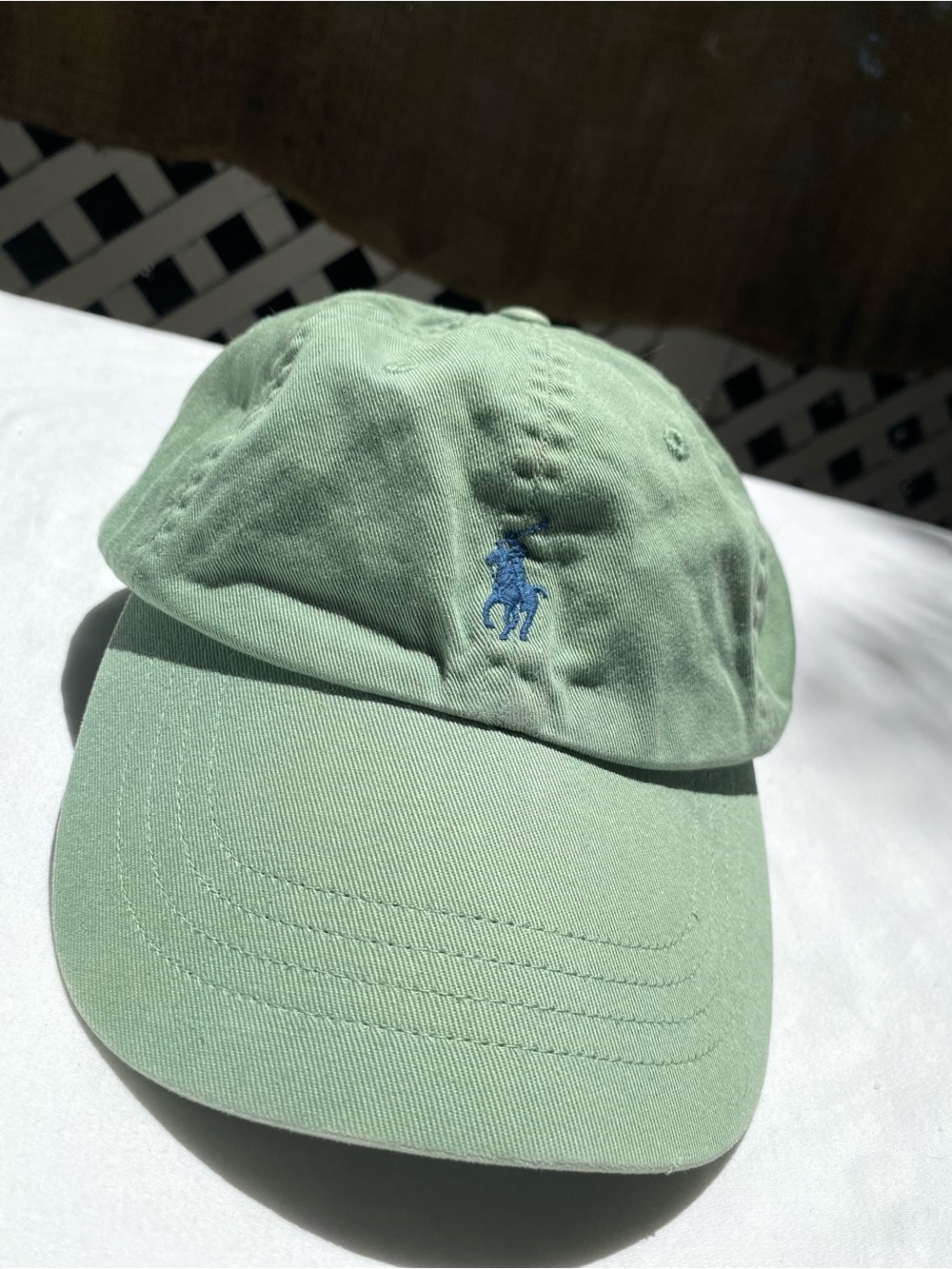 Polo by Ralph Lauren unisex Green Baseball Cap with Blue Pony Embroidery